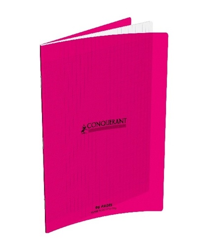 CAHIER AGRAFE 240X320 POLYPRO ROSE 90G 48P SEYES CLASSIQUE