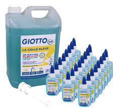 Giotto BIB - Schoolpack colle bleue : 24 flacons 40g + 1 bidon 5kg + 1 pompe dos