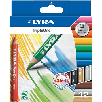 LYRA TripleOne - Etui de 12 crayons de couleurs (PEFC)