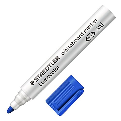 Lumocolor® 351 - Marqueur effaçable à sec pointe ogive 2 mm bleu