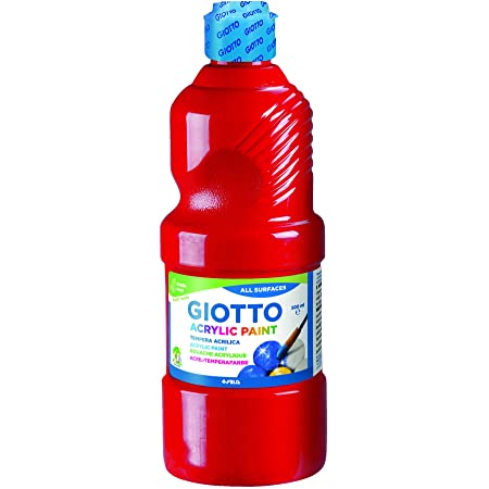 Giotto Acrylic Paint - Peinture multi-supports - Flacon 500 ml - Rouge