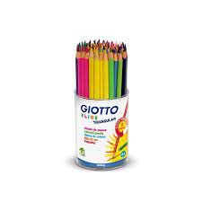 Giotto Elios Wood Free - Pot 84 crayons de couleur (12 coul x 7)