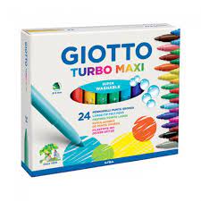 Giotto Turbo Maxi - Etui carton 24 feutres ultra lavables