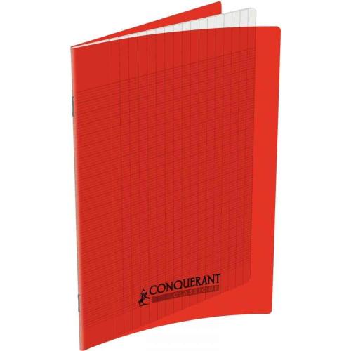CAHIER AGRAFE 240X320 POLYPRO ROUGE  90G 48P SEYES CLASSIQUE