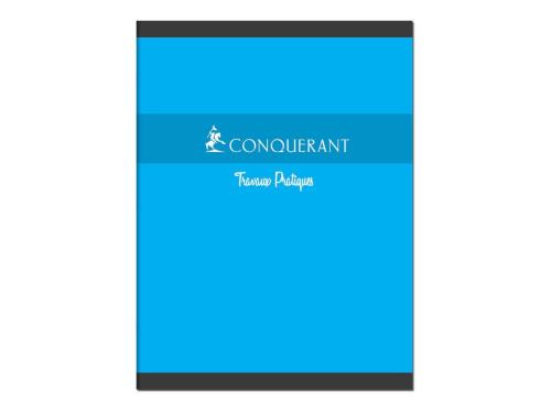 CONQUERANT Cahier de Travaux Pratiques A4 Grands Carreaux Seyès/Uni Blanc 96 Pag