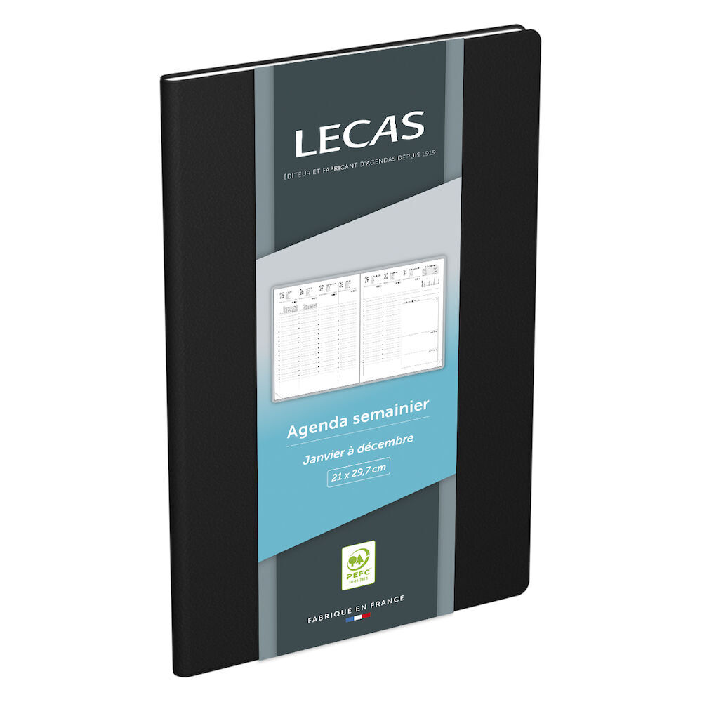 Agenda Lecas Classique - 1 semaine sur 2 pages - 10 x 15 cm