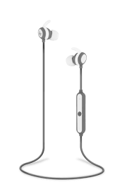 BE COLOR - écouteurs Bluetooth ergonomiques avec micro universel - blanc/gris