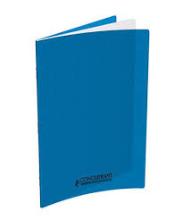 CONQUERANT Cahier Classique 24x32cm Petits Carreaux 5mm 96 Pages Agrafées Bleu