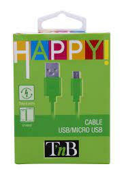 HAPPY - câble USB 2.0 /  Micro USB - vert