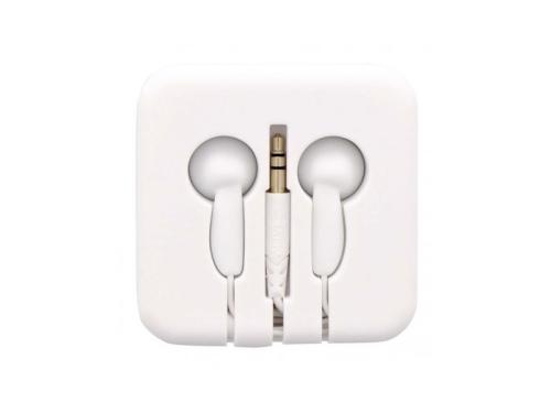 POCKET - écouteurs boutons avec étui enrouleur en silicone - blanc