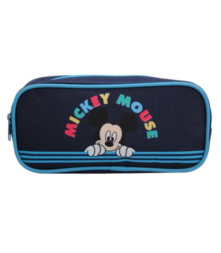 Trousse scolaire rectangulaire Mickey , matière Polyester, dimensions (cm) : 23x