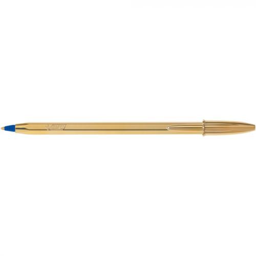 stylos bille CRISTAL® CELEBRATE. Edition limitée. Corps or. Encre bleue.