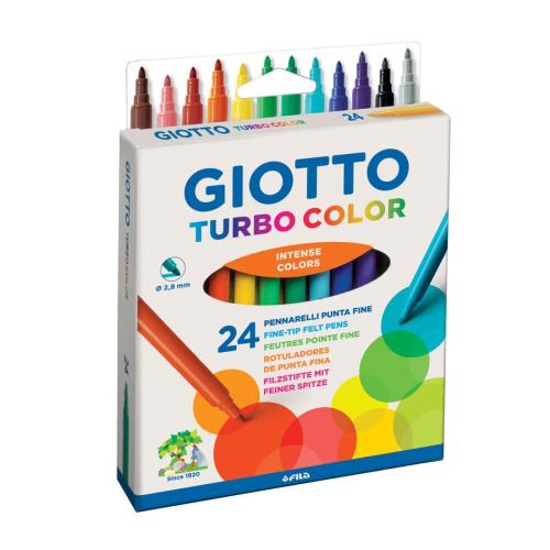 Giotto Turbo Color - Etui accrochable de 24 feutres