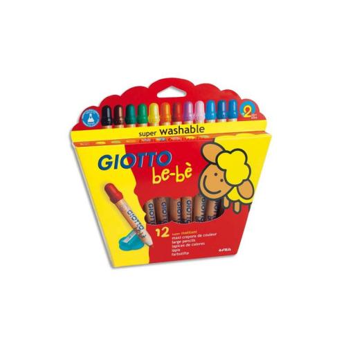 Giotto be-bè - Etui-coffret 12 maxi crayons + 1 taille-crayon (PEFC)