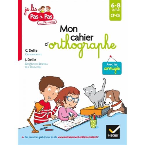 Mon cahier d'orthographe - CP-CE - Grand Format