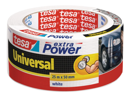 Tesa Ruban adhésif universel, Extra power, Blanc, 50 mm x 25 m,