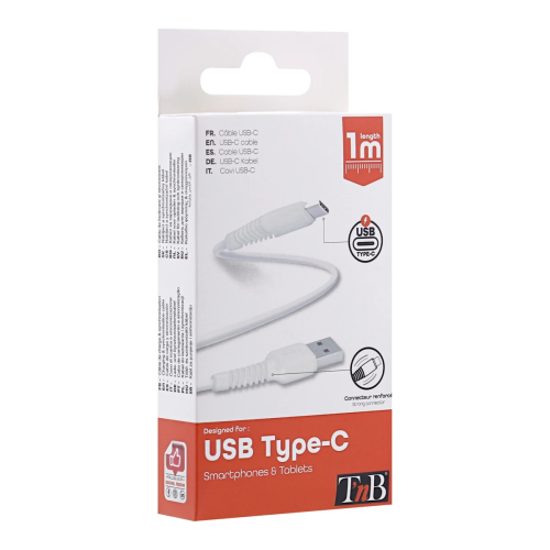 Câble USB/USB-C 1m - blanc